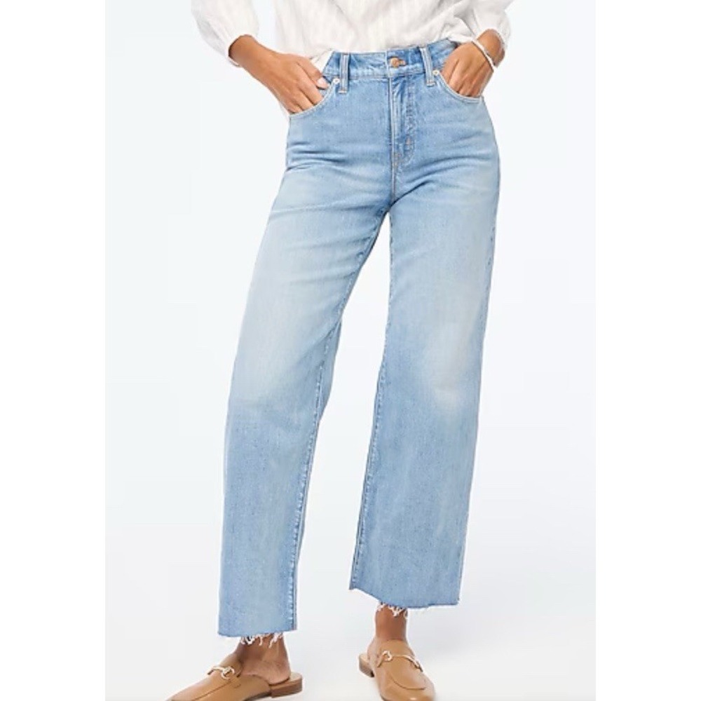 J.Crew‎ Wide-leg Cropped Jean All-day Stretch Size 32P